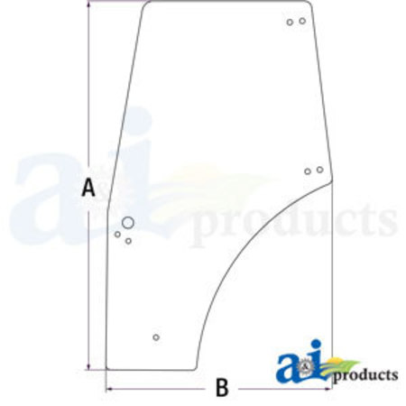 A & I PRODUCTS Glass; Cab Door, LH 33" x59" x0.75" A-87620234